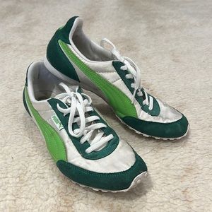 Puma Green + White Sneakers